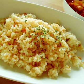 炊飯器で☆野菜入りカニピラフ